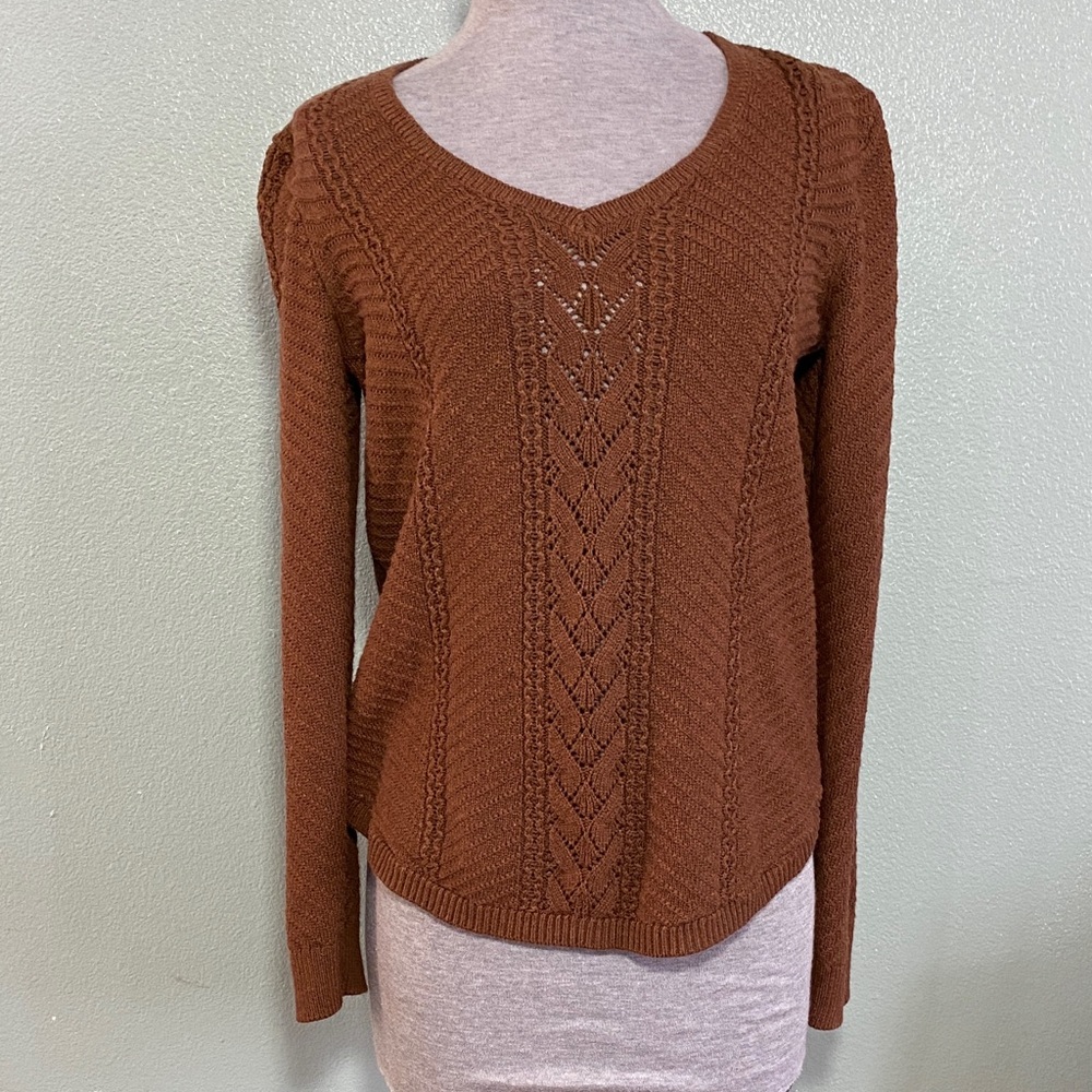 Sonoma Women's V-Neck Brown Sweater